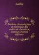 Tableau chronologique et historique des ordres de chevalerie, institu?s chez les diff?rens ., Lablee 
