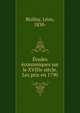Etudes economiques sur le XVIIIe siecle. Les prix en 1790, Biollay, Le?on, 1830- 