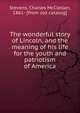 The wonderful story of Lincoln, and the meaning of his life for the youth and patriotism of America, Stevens, Charles McClellan, 1861- [from old catalog] 
