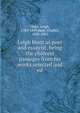 Leigh Hunt as poet and essayist, being the choicest passages from his works selected and ed., Hunt, Leigh, 1784-1859,Kent, Charles, 1823-1902 