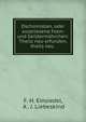 Dschinnistan, oder auserlesene Feen- und Geisterm?hrchen: Theils neu erfunden, theils neu ., F. H. Einsiedel, A . J. Liebeskind 