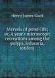 Marvels of pond-life; or, A year's microscopic recreations among the polyps, infusoria, rotifers ., Henry James Slack 
