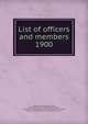 List of officers and members. 1900, American Mathematical Society, New York,American Mathematical Society, New York. Annual register,American Mathematical Society, New York. List of members, constitution, by-laws .. 