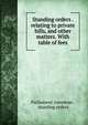 Standing orders . relating to private bills, and other matters. With table of fees, Parliament commons , standing orders 