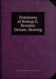 Testimony of Bishop G. Bromley Oxnam. Hearing, United States. Congress. House. Committee on Un-American Activities 