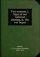 Two sermons. I. Signs of our national atheism. II. The war begun, Helmer, C. D. (Charles Downes), 1827-1879 