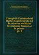 Theophili Christophori Harles Supplementa ad breviorem notitiam litteraturae Romanae in primis .. pt. 3, Gottlieb Christoph Harless, Carl Friedrich Heinrich Kl?gling 