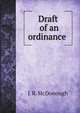 Draft of an ordinance, J. R. McDonough 