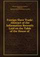 Foreign Slave Trade: Abstract of the Information Recently Laid on the Table of the House of ., African Institution (London, England ), England African Institution (London 