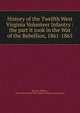 History of the Twelfth West Virginia Volunteer Infantry : the part it took in the War of the Rebellion, 1861-1865, Hewitt, William, 19th cent,Twelfth West Virginia Infantry Association 