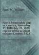 Faux's Memorable days in America, November 27, 1818-July 21, 1820; reprint of the original edition: London, 1823, Faux, W. (William) 