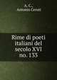Rime di poeti italiani del secolo XVI.. no. 133, A. C., Antonio Ceruti 
