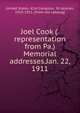 Joel Cook (.representation from Pa.) Memorial addresses.Jan. 22, 1911, United States. 61st Congress, 3d session, 1910-1911. [from old catalog] 
