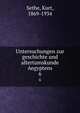 Untersuchungen zur geschichte und altertumskunde Aegyptens. 6, Sethe, Kurt, 1869-1934 