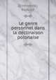 Le genre personnel dans la declinaison polonaise, Drzewiecki, Konrad 