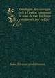 Catalogue des ouvrages mis ? l'Index: contenant le nom de tous les livres condamn?s par la Cour ., Index librorum prohibitorum 