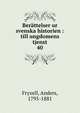 Berttelser ur svenska historien : till ungdomens tjenst. 40, Fryxell, Anders, 1795-1881 