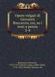 Opere volgari di Giovanni Boccaccio, cor, su i testi a penna. 3-4, Boccaccio Giovanni 