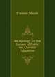 An Apology for the System of Public and Classical Education, Thomas Maude 