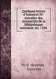 Quelques lettres d'Innocent IV: extraites des manuscrits de la Biblioth?que nationale, no. 1194 ., M. B. Haur?au , Innocent 