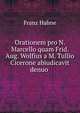 Orationem pro N. Marcello quam Frid. Aug. Wolfius a M. Tullio Cicerone abiudicavit denuo ., Franz Hahne 