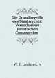 Die Grundbegriffe des Staatsrechts: Versuch einer juristischen Construction ., W. E. Lindgren, v 