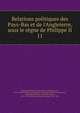Relations politiques des Pays-Bas et de l'Angleterre, sous le r?gne de Philippe II, Netherlands (before 1581),Spain. Sovereigns, etc., 1556-1598 (Philip II),Great Britain. Sovereign,Kervyn de Lettenhove, Joseph Marie Bruno Constantin, baron, 1817-1871,Gilliodts van Severen, Louis, 1827-1915 
