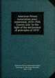 American Prison Association semi-centennial, 1870-1920. County jails "in the light of the declaration of principles of 1870", American Prison Association,Hart, Hastings H. (Hastings Hornell), 1851-1932 