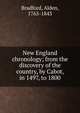 New England chronology; from the discovery of the country, by Cabot, in 1497, to 1800, Bradford, Alden, 1765-1843 