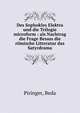 Des Sophokles Elektra und die Trilogie microform : als Nachtrag die Frage Besass die romische Litteratur das Satyrdrama, Piringer, Beda 
