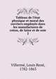 Tableau de l'?tat physique et moral des ouvriers employ?s dans les manufactures de coton, de laine et de soie, Villerm?, Louis Ren?, 1782-1863 