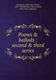 Poems & ballads : second & third series, Algernon Charles Swinburne 