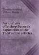 An analysis of bishop Burnet's Exposition of the Thirty-nine articles, Thomas Newland , Gilbert Burnet 