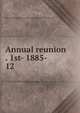Annual reunion . 1st- 1885-. 12, New England society of St. Louis. [from old catalog] 