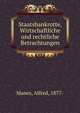 Staatsbankrotte, Wirtschaftliche und rechtliche Betrachtungen, Manes, Alfred, 1877- 