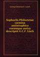 Sophoclis Philoctetae carmina antistrophica eorumque metra descripsit G.C.F. Lisch, Georg Christian F . Lisch 