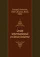 Droit international et droit interne, Triepel, Heinrich, 1868-,Brunet, Ren?, 1882- 
