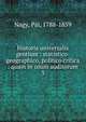 Historia universalis gentium : statistico-geographico, politico critica : quam in usum auditorum. 3, Nagy, P?l, 1788-1859 