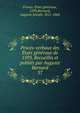 Proces-verbaux des Etats generaux de 1593. Recueillis et publies par Auguste Bernard, France. ?tats g?n?raux, 1593,Bernard, Auguste Joseph, 1811-1868 