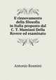 Il rinnovamento della filosofia in Italia proposto dal C. T. Mamiani Della Rovere ed esaminato, Antonio Rosmini-Serbati 
