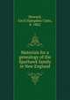 Materials for a genealogy of the Sparhawk family in New England, Howard, Cecil Hampden Cutts, b. 1862 