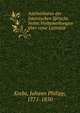 Antibarbarus der lateinischen Sprache. Nebst Vorbemerkungen ?ber reine Latinit?t, Krebs, Johann Philipp, 1771-1850 