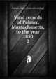 Vital records of Palmer, Massachusetts, to the year 1850. 2, Palmer, Mass. [from old catalog] 