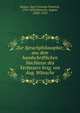 Zur Sprachphilosophie; aus dem handschriftlichen Nachlasse des Verfassers hrsg. von Aug. Wunsche, Krause, Karl Christian Friedrich, 1781-1832,W?nsche, August, 1838?-1913 