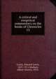 A critical and exegetical commentary on the books of Chronicles. 13, Curtis, Edward Lewis, 1853-1911,Madsen, Albert Alonzo, 1876- 