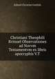 Christiani Theophili Kvinoel Observationes ad Novvm Testamentvm ex libris apocryphis V.T., Kuhnol Christian Gottlieb 
