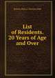 List of Residents. 20 Years of Age and Over, Boston (Mass.). Election Dept 
