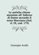 Le antiche chiose anonime all' Inferno di Dante secondo il testo Marciano (ital. cl. IX, cod. 179), Giuseppe Avalle 