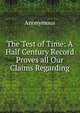 The Test of Time: A Half Century Record Proves all Our Claims Regarding, Heinrich Kretschmayr 