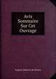 Avis Sommaire Sur Cet Ouvrage, Auguste Hilarion de Keratry 